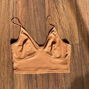 BROWN CROP TOP